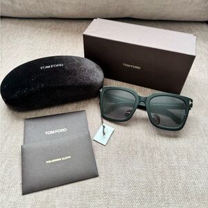 TOM FORD Shelby TF952 Polarized Black Square Sunglasses